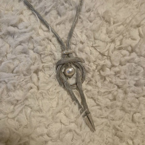 Lalaounis 925 Silver Necklace used with Snake-Bone Chain and Knot