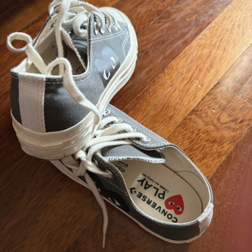 Converse X Comme des Garçons Grey Sneakers Size 39 EU Like New