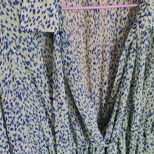 Φόρεμα Zara μίνι XL σαν καινούργιο, άσπρο και μπλε