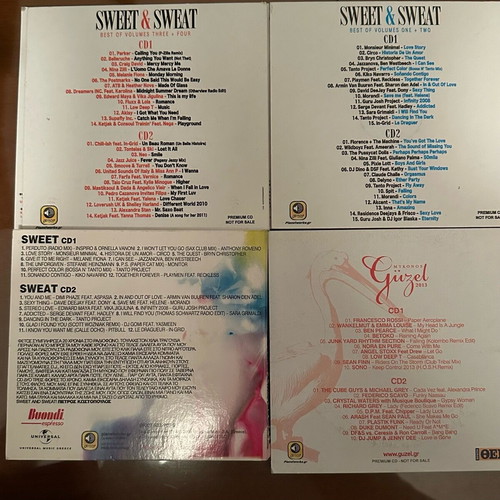 Sweet & Sweat Mykonos Romance Power of Love Emotion Masterpiece DJ Tiesto Sunrise CD set like new, 11 collections, 30 CDs