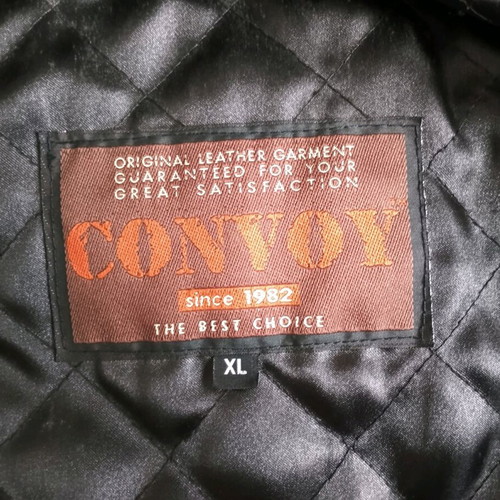 Vintage Convoy leather jacket like new, black, size XL