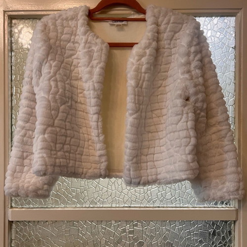 Calvin Klein coat XS white like new