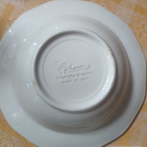Primula set used plates, platter and salad bowl