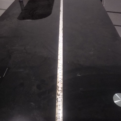 Glass desk used 60x120 cm, metal and glass