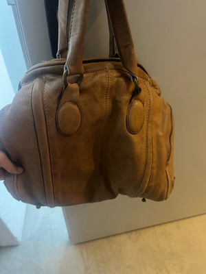 Massimo leather bag used, tan color
