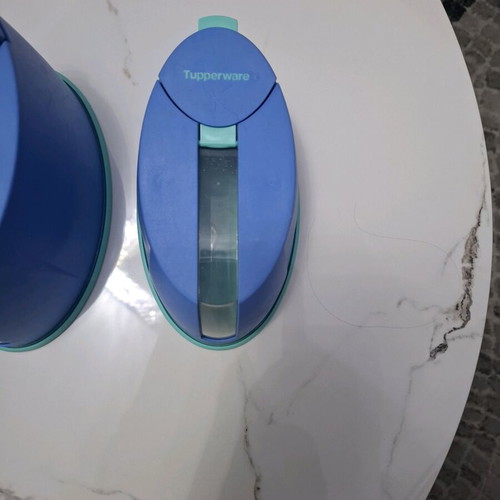 Tupperware Modular Oval Container Set of 4 Blue Veraman Like New