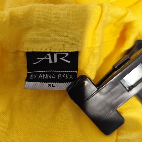 Linen yellow skirt Anna Riska like new, size XL