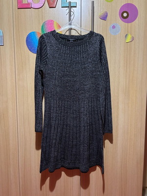 Esmara knitted dress with silver thread like new, size M