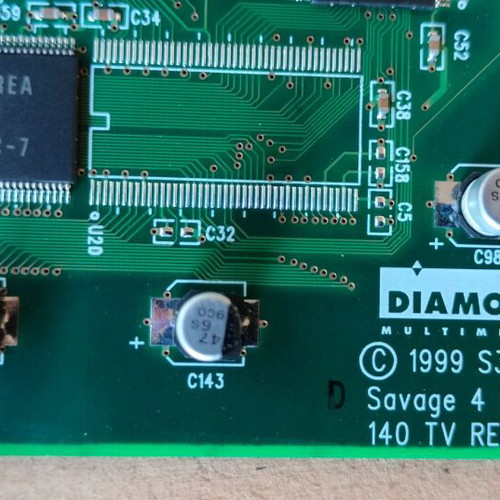 Diamond S3 Savage4 SDRAM 16MB graphics card used (PCI)