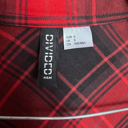 H&M plaid women's shirt used, size S