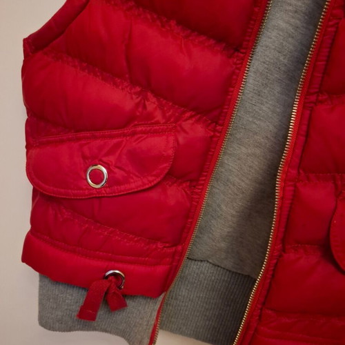 Denim Co sleeveless jacket like new, red and grey, size M