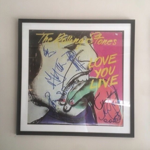 Rolling Stones Love You Live framed art print new with wooden frame