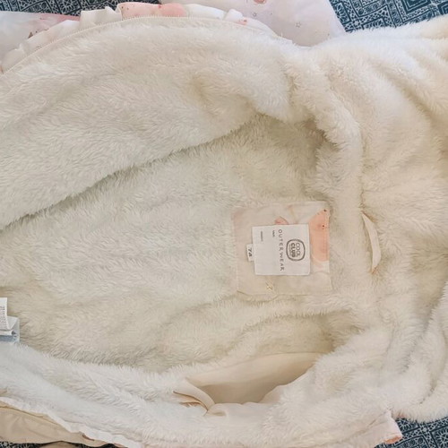Full baby jumpsuit like new for girls with mittens
