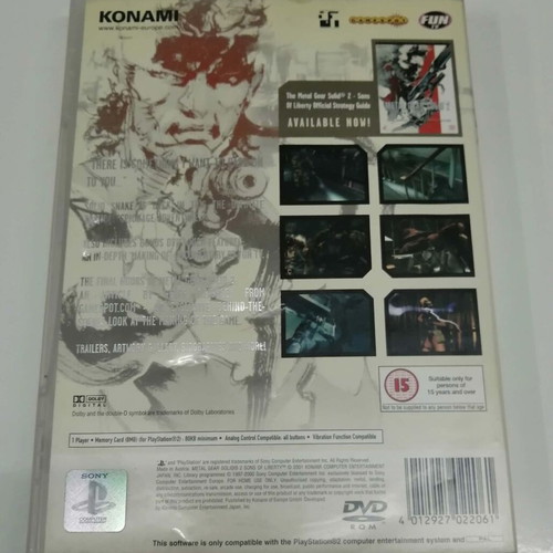 Metal Gear Solid 2: Sons of Liberty PS2 game used, English