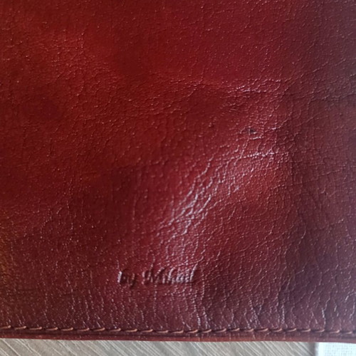 Vintage leather wallet Mihail used, brown