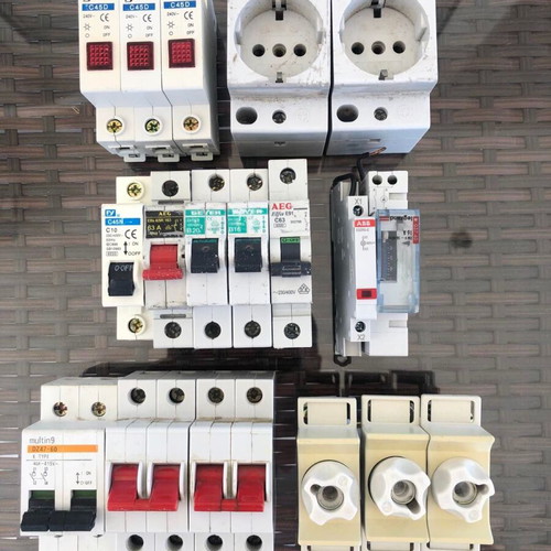 Electrical Panel Components Package with MCBs, Switches, Sockets