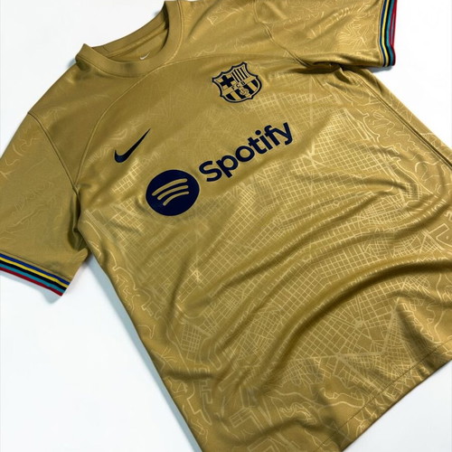 Nike Vintage Y2K FC Barcelona Away Jersey 2022-2023 Men’s Gold Like New