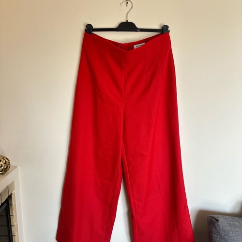 Autograph pants new, size UK 14, red, wide leg wool blend