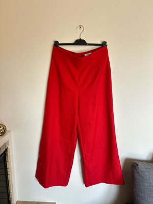 Autograph παντελόνι καινούργιο, size UK 14, κόκκινο, wide leg με μαλλί