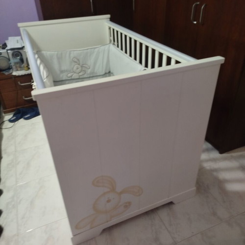 Baby Cot Italy with Mattress and Accessories like new