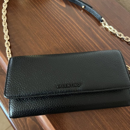 Mario Valentino leather crossbody bag like new, black