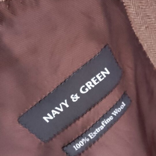 Navy & Green jacket used, 100% cotton, size M, brown