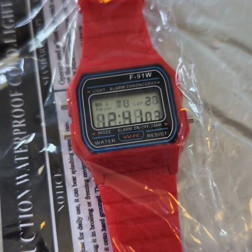Digital watch red new