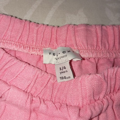 Pink Yell Oh! Girls' Pants like new, wide legs, linen blend