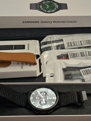 Samsung Galaxy Watch 6 Classic like new with screen protection and 5 straps