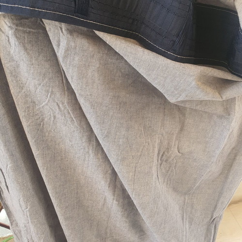 Cotton curtains gray, like new, set of two panels 1.46x2.94 m each