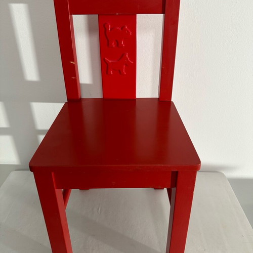 Wooden children's chair like new with free stool