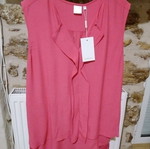 In Wear crepe blouse pink new, size L