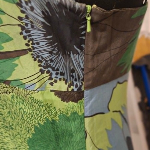Monsoon dress size M, green floral embroidered