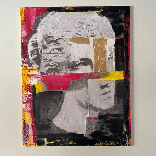 Modern handmade painting 70x90 cm like new