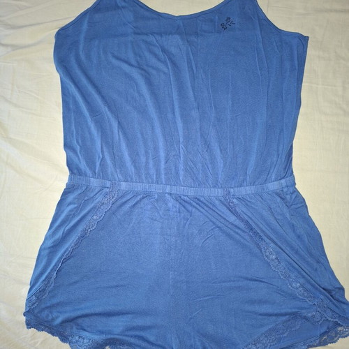 Esmara Blue Romper Pyjama Like New with Lace Details
