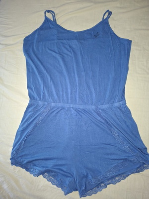 Esmara Blue Romper Pyjama Like New with Lace Details