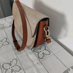 Small fur shoulder bag branded used