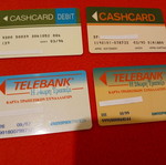 Bank cards like new, set of 4 different