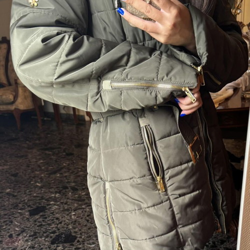 Winter women's long jacket Tresor khaki size XL like new