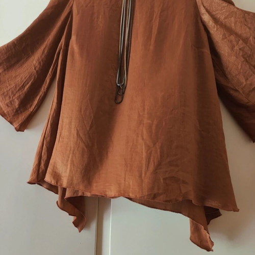 Satin blouse Kazi Line Fashion No 5 like new, tabba bronze