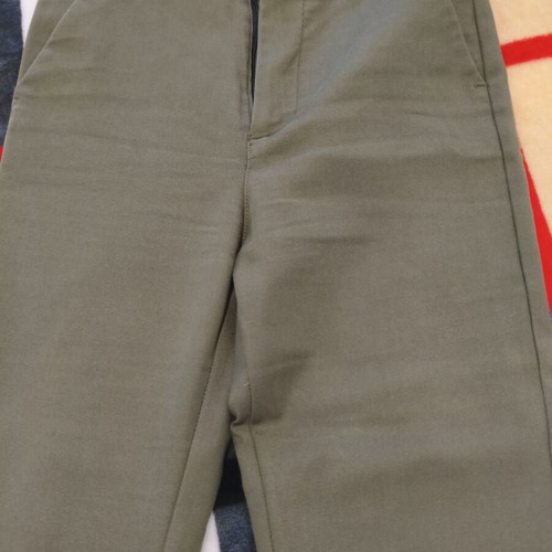 Celestino high-waisted fabric pants size M khaki green like new