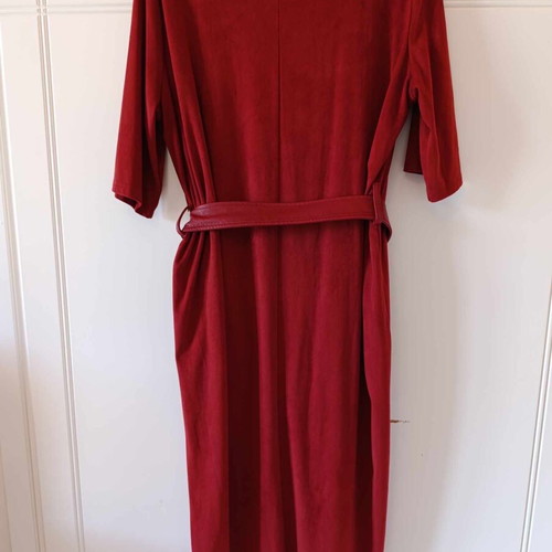 Zara red dress with belt like new