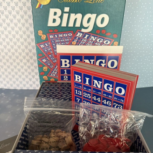 Bingo Schmidt Classic Line board game with wooden chips new