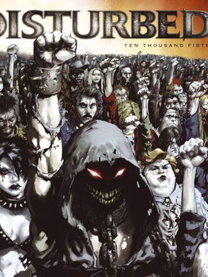 Disturbed Ten Thousand Fists CD album repress, metal