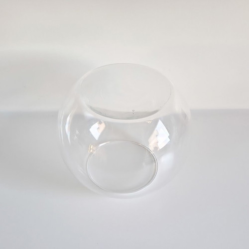Glass round vase like new 20x16 cm