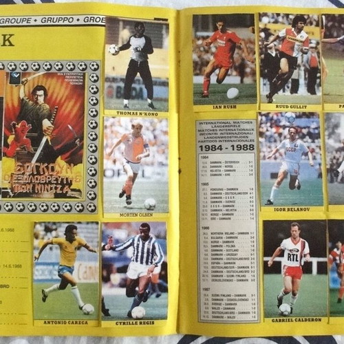 Panini EURO88 album used with unrelated stickers