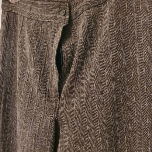 Striped pants like new, thin summer fabric, brown