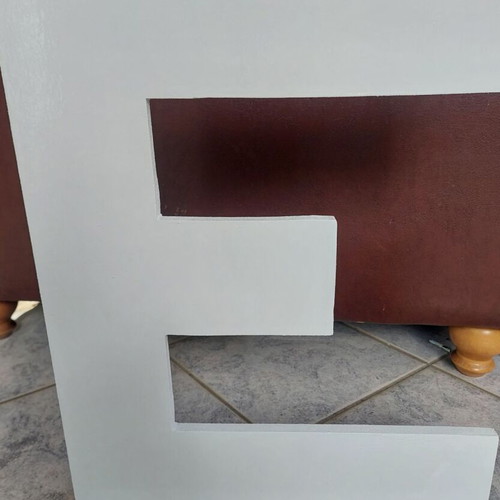 Wooden decorative initial letter white, like new
