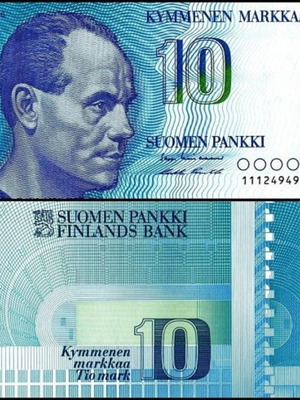 Finland 10 Markkaa 1986 banknote new