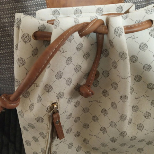 Thiros backpack beige brown used with small mark